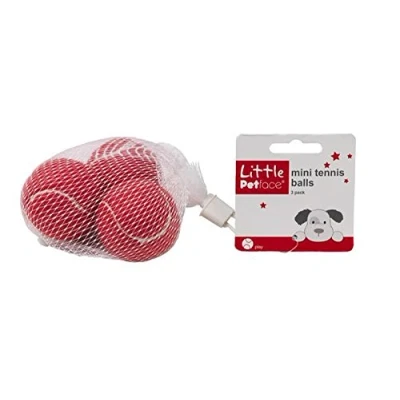 Image of Petface (Little Petface) Mini Tennis Balls for Dog/Puppy, Red (Pack of 3)