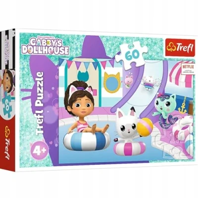 Image of Trefl Gabbys Dollhouse Puzzle 60 Piece Jigsaw Puzzles for Children Girls Kids Large Gabby Character