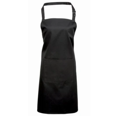 Image of Premier ladies apron with pocket, colourful Black One size