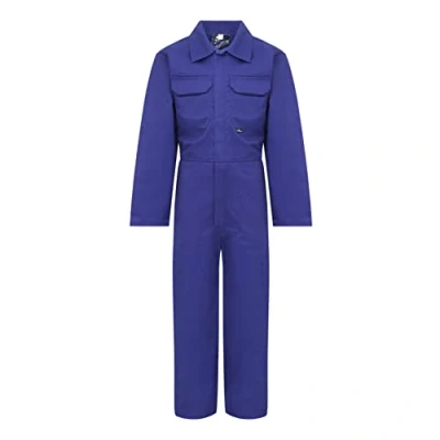 Image of Wetplay Childrens Childs Kids Boys Girls Boilersuit Overalls Coverall Boiler Suit 1 13 Years (14 Years, Royal Blue)