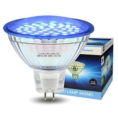 Image of 12v LED MR16 Blue 3w Low Voltage Spot Light Bulb GU5.3