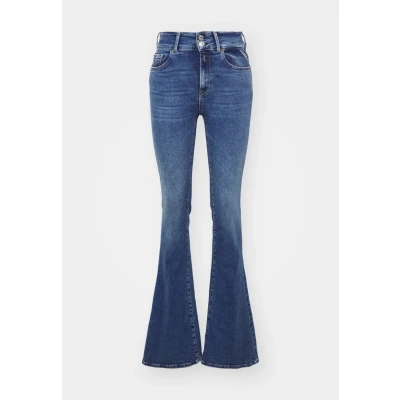 Image of Replay Newluz Flare Pants Bootcut jeans, Women&#039;s, Size: 28x32, Medium blue