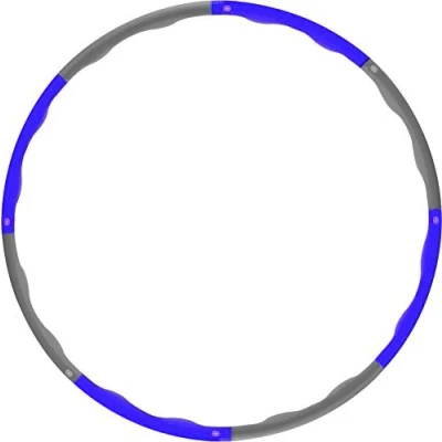 Image of TnP Accessories Weighted Hula Hoop For Adult Fitness Foam Padded Exercise Hulahoop Sport Professional 1kg (Grey+Blue)