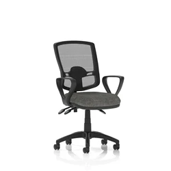 Image of Eclipse Plus III Deluxe Mesh Back with Charcoal Seat Loop Arms