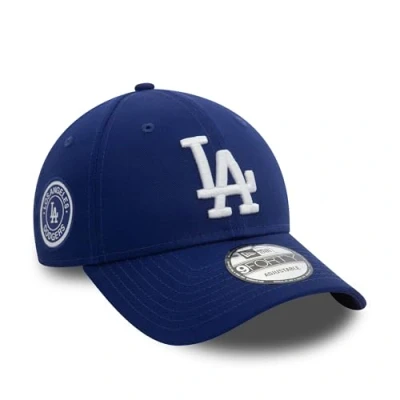 Image of New Era LA Fan Cap Los Angeles Dodgers MLB Baseball Adjustable Curved Visor hat Team Patch Blue
