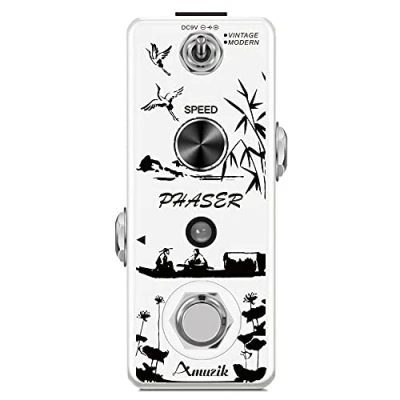 Image of Amuzik Vintage Guitar Phase Effect Pedal Analog 2 Modes Classic Phaser Sounds of 70&#039;s For Electric True Bypass