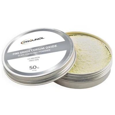 Image of Prounol Cerium Oxide 50g Fine Grade Glass Polishing Solution Powder TREO 99% 2.5 microns
