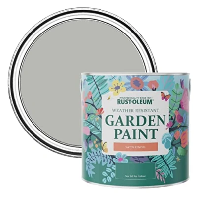 Image of Rust Oleum Grey Mould Resistant Garden Paint In Satin Finish Tree 2.5L