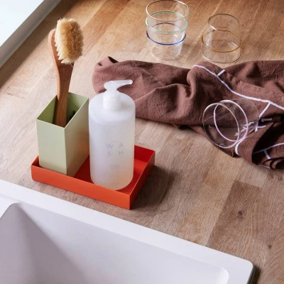 Image of Hübsch Sortit organiser, set of 4, green/orange/sand coloured