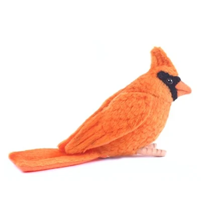 Image of Orange Cardinal Plush Soft Toy by Hansa 5518. 9cm