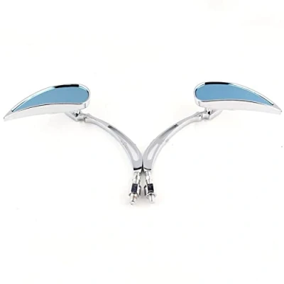 Image of NWSM Side MIRRORS CHROME TEARDROP REARVIEW FIT For HONDA REBEL 250 SHADOW 600 750 VTX VT (Color : Chrome)