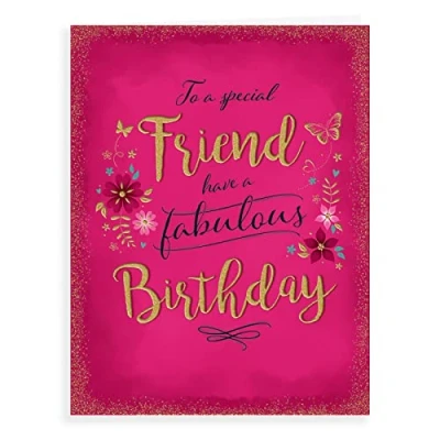 Image of Piccadilly Greetings Modern Birthday Card Friend F 8 x 6 inches