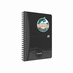 Image of Oxford Oceanis Wirebound Notebook Ruled A5 Black 400180064