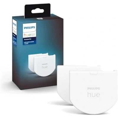 Image of Philips Hue Smart Wall Switch Module Twin Pack. Works with Alexa, Google Assistant and Apple Homekit, Black