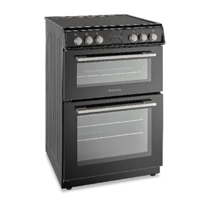 Image of Montpellier MDOC60FK 600mm Double Electric Oven Ceramic Hob Fan Black