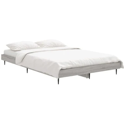 Image of vidaXL Bed Frame without Mattress Grey Sonoma 120x190 cm Small Double Engineered Wood