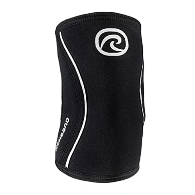 Image of Rehband Elbow 5mm Compression Sleeve, Neoprene Sleeves for Weightlifting, Anatomical Design, Non Slip &amp; Close Fitting, Support Unisex, Colour:Black, Size:Medium