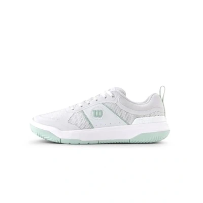 Image of Wilson Women&#039;s Pickle PRO W Pickleball Shoe, White/White/Surf Spray, 8 UK