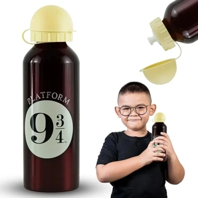 Image of Harry Potter Water Bottle 500ml, Aluminum School Bottle, Red BPA Free Leakproof Drinking Bottles for Kids, Adults Hiking, Running, Gym, Summer Outdoor and Sports