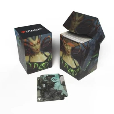 Image of Ultra Pro Outlaws of Thunder Junction 100+ deck Box® Ft. Vraska for Magic: The Gathering, TCG collectible gaming accessory protective card holder