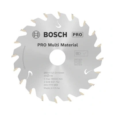 Image of Bosch Professional Standard circular Saw Blade for Multi Material (85 x 15 1.5 mm, 30 teeth, Accessories: Cordless saw)