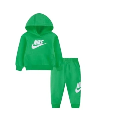 Image of Nike Tracksuit consisting of Sweatshirt and Trousers with hoodie up kangaroo pockets embroidered logo adjustable waist