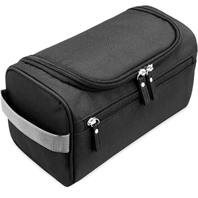 Image of Wash Bag Mens,Large Hanging Waterproof Toiletry with Mesh and Zip Compartment,Overnight Gym Shaving Travel toiletries Set kit for Men Women Ladies Gents Girls