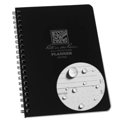 Image of Rite in the Rain All Weather Weekly Planner, Undated, Side Spiral 4 5/8&quot; x 7&quot; (No. P52)