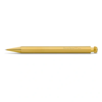 Image of Kaweco SPECIAL Ball Pen Brass I Retractable Ballpoint with Standard G2 Refills in a Tin Box Aluminium 14 cm