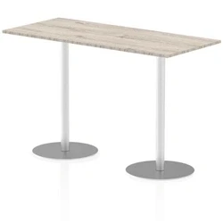 Image of Italia 1800x800mm Poseur Rectangular Table Grey Oak Top