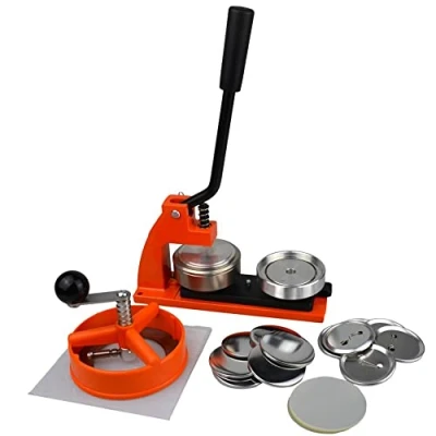Image of Ebadges 58mm UK Made Professional Metal Badge Maker Making Kit with 100 Badges Machine Circle Cutter Interchangeable Dies Make Your Own