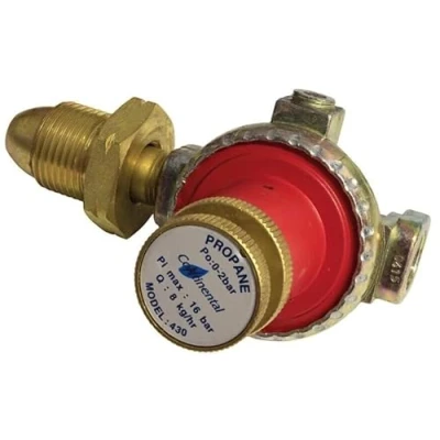 Image of Catering Parts UK Continental 0 2 Bar Adjustable Propane Gas Regulator 8Kg/H With 1/4 Bsp Outlet