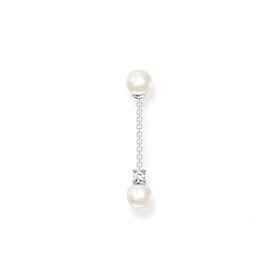 Image of Thomas Sabo Women Single Stud Earring Pearls with White Stone 925 Sterling Silver H2212 167 14