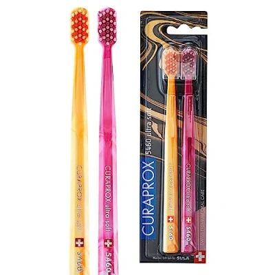 Image of Curaprox CS 5460 Ultra Soft Manual Toothbrush, Special Edition: Marble 2023, Pack of 2, Toothbrush