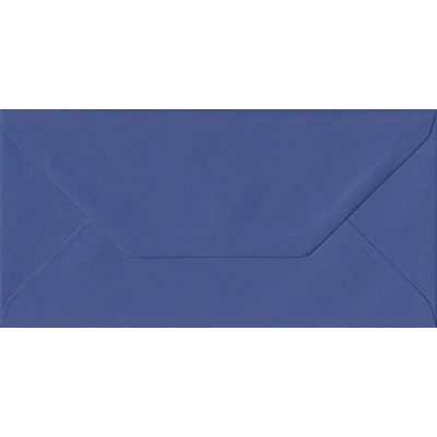 Image of Iris Blue DL 110mm x 220mm Gummed Colour Business Envelopes 100gsm (Pack of 50)