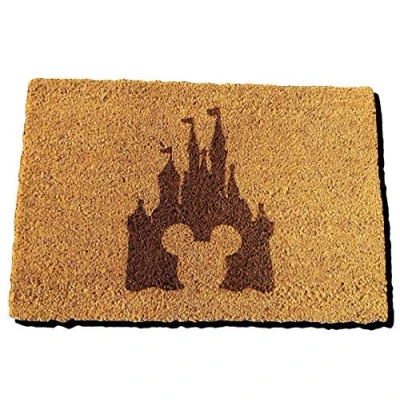 Image of FastCraft DISNEY CASTLE INSPIRED MICKEY MOUSE WELCOME DOOR MAT 60x40 cm COIR DOORMAT OUTDOOR INDOOR ENTRANCE RUG PRESENT HOUSE WARMING GIFT