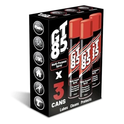 Image of GT85 Triple Pack: Lubricates, Cleans &amp; Protects Metal/Composite, Rust Defense, Stuck Parts Ease, Shine Restore, Squeak Eliminate, Moisture Disperse