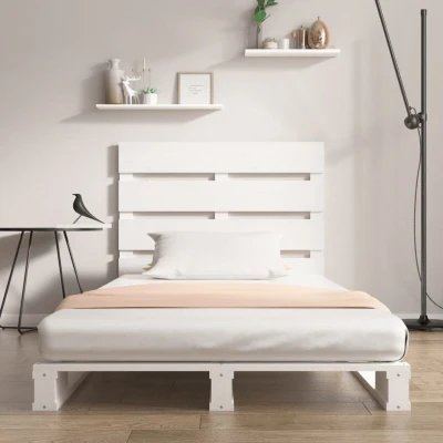 Image of vidaXL Bed Frame without Mattress White 90x190 cm Single Solid Wood Pine
