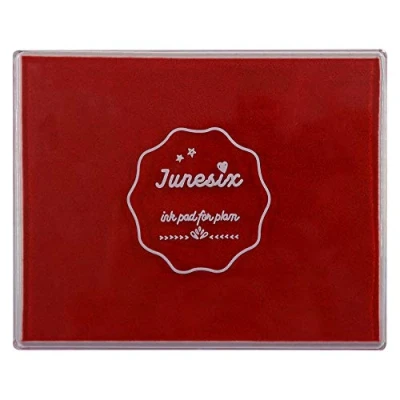 Image of Large Size Craft Ink Stamp Pads, Washable Scrapbooking Finger Paint Pad for Kids, Pads Rubber Stamps, DIY Cards, Paintings, Baby Footprint Handprint (Red)