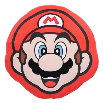 Image of Nemesis Now Super Mario Cushion 40cm, Polyester, Giftware, Soft to Touch Cushion, Perfect for Any Gaming Room, Officially Licensed Merchandise, Red
