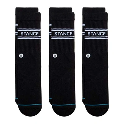 Image of Stance Crew Sock Basics 3 Pack (Black, Small)