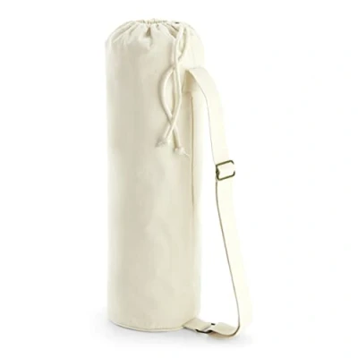 Image of Westford Mill W816 EarthAware® Organic Yoga Mat Bag Natural Cotton Eco Friendly Carry Case