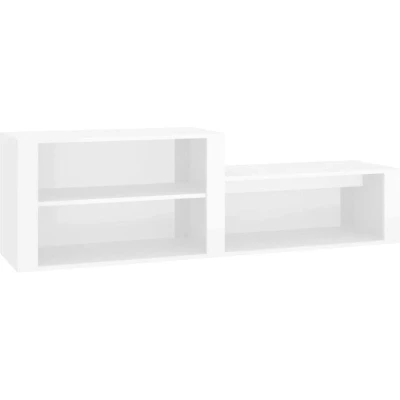 Image of vidaXL Shoe Cabinet High Gloss White 150x35x45 cm Engineered Wood