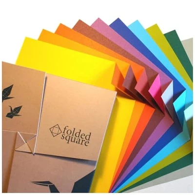 Image of Origami Paper Gift Set 100 Sheets, 15cm Square Complementary Colour Collection