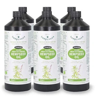 Image of Hempiness Organic Hemp Seed Oil (Pack of 6 1Litre)
