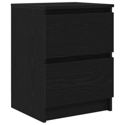 Image of vidaXL Engineered Wood TV Cabinet/Stand/Siderboard Black, 40x35x54 cm, Modern Design, Dual Storage &amp; Use Living Room/Bedroom