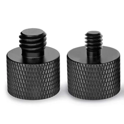 Image of Mic Screw Adapter Thread 5/8 to 1/4 and 3/8 Set for Microphone Stand Tripod Camera