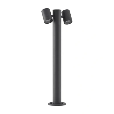 Image of Lucande Maloney bollard light, 2 bulb, 75 cm, anthracite