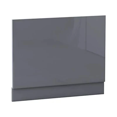 Image of NRG Bath Panel Bathroom Moisture Resistant Wood MDF End Panels Gloss Grey 700mm