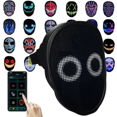 Image of Depointer Life Led Mask with Bluetooth compatible App Controlled, Customizable Shining